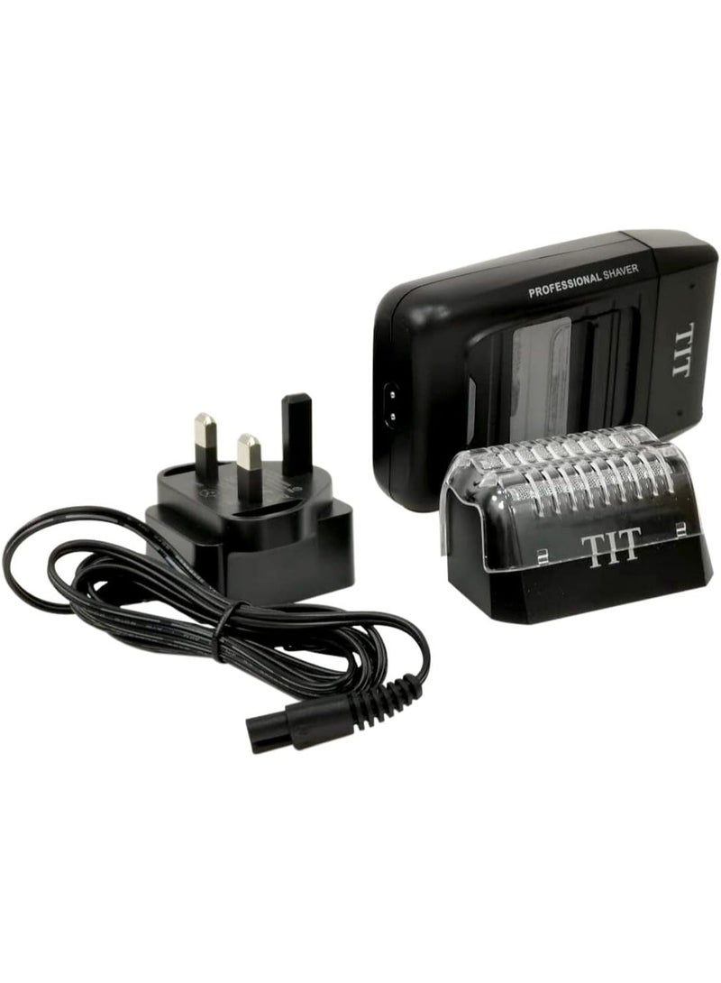 تي اي تي ماكينة تشذيب اللحية للرجال من TIT، لاسلكية وقابلة لإعادة الشحن، ماكينة تشذيب دقيقة، ماكينة حلاقة رجالية، معدن فضي، عبوة من 12 قطعة في 1 (TF-7270) - Image 3